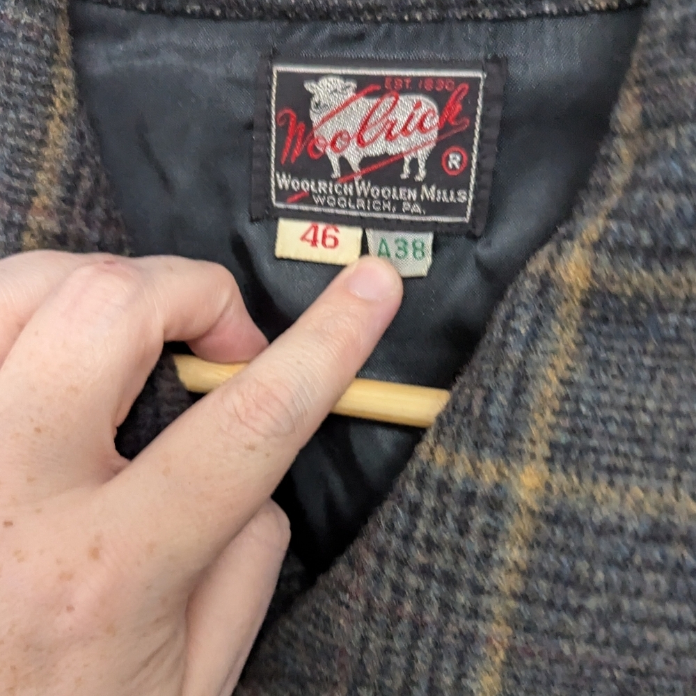 Vintage 50s Woolrich Woolen‎  Mills Plaid Utility Pocket Chore Coat - Picture 8 of 15